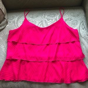 NWT Anthropologie Amadi Pink Layered Camisole XL